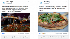 pizza offer social media