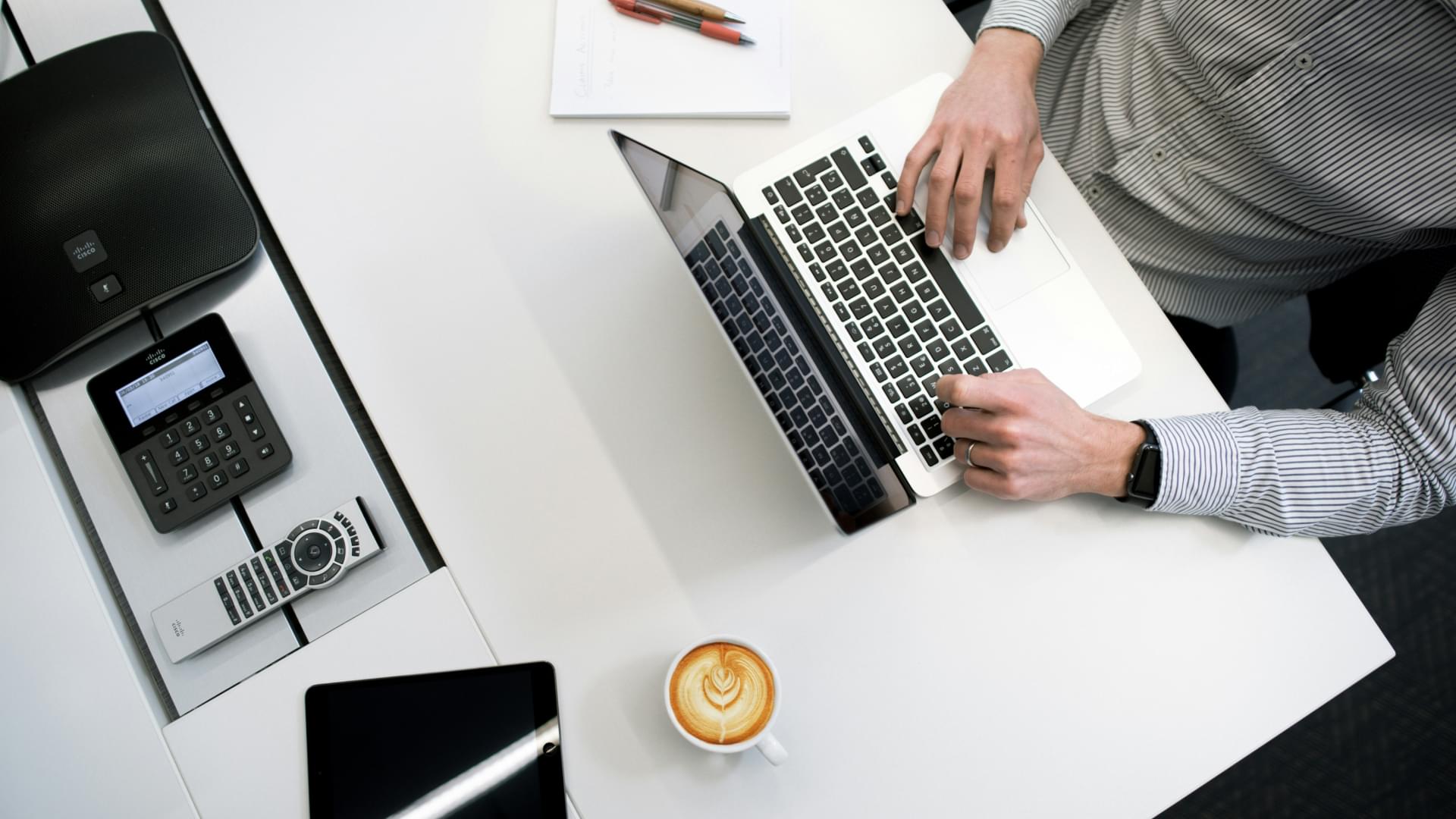 working desk overhead