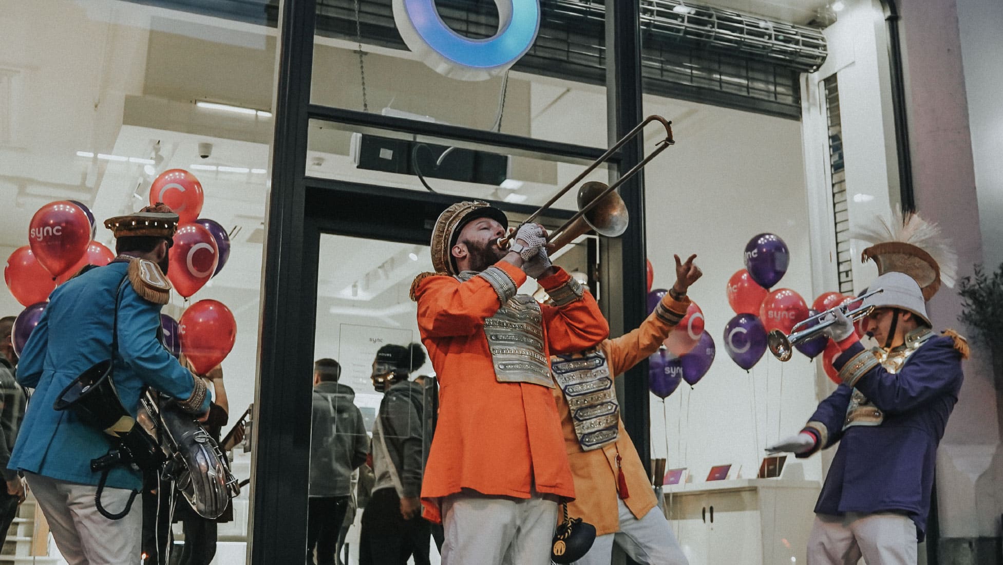 Open event with marching band