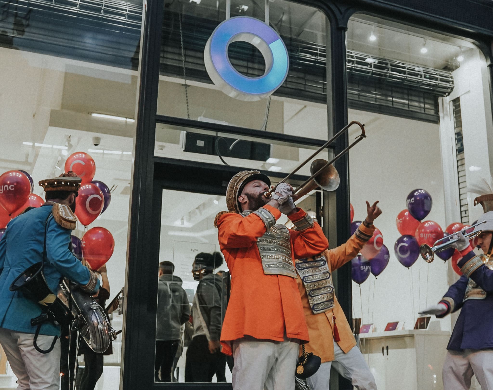 Open event with marching band