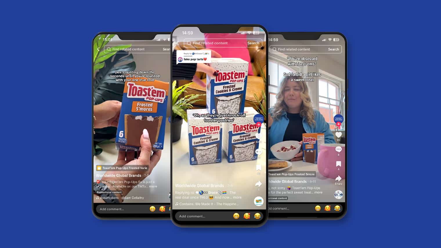 Food & drink social media on phones