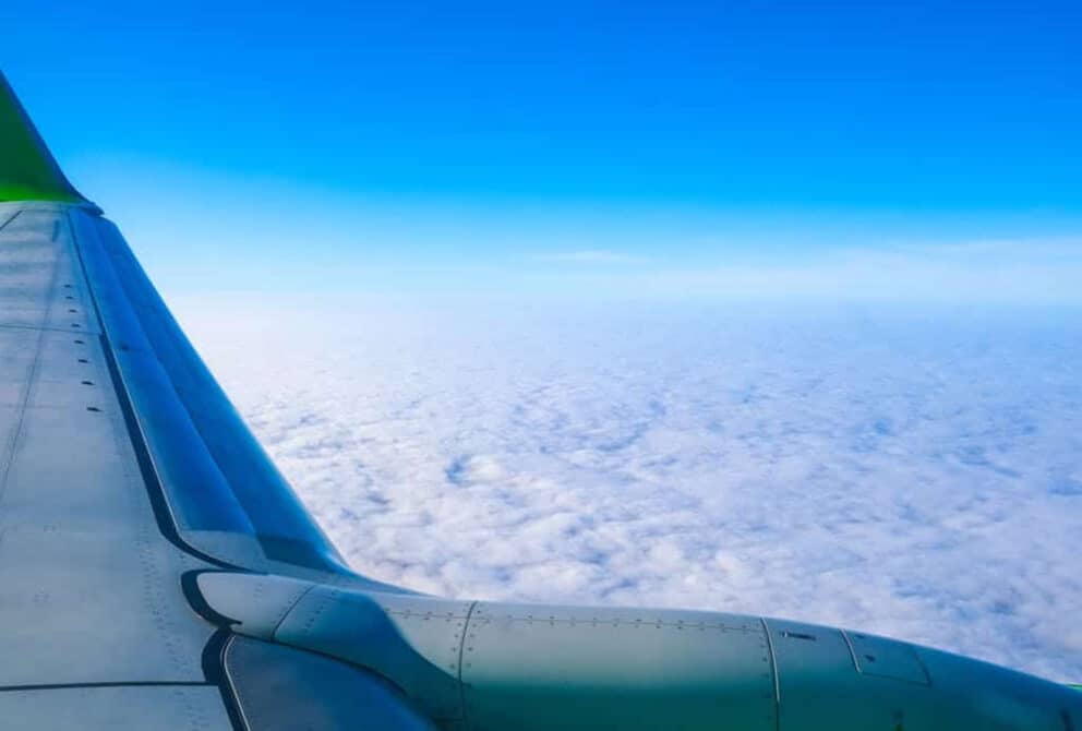 plane in the sky