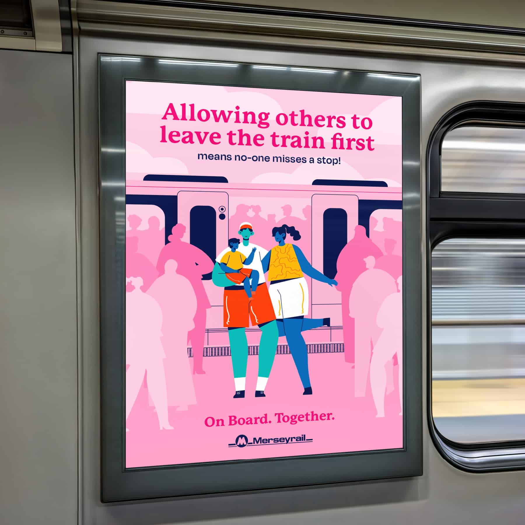 poster on train