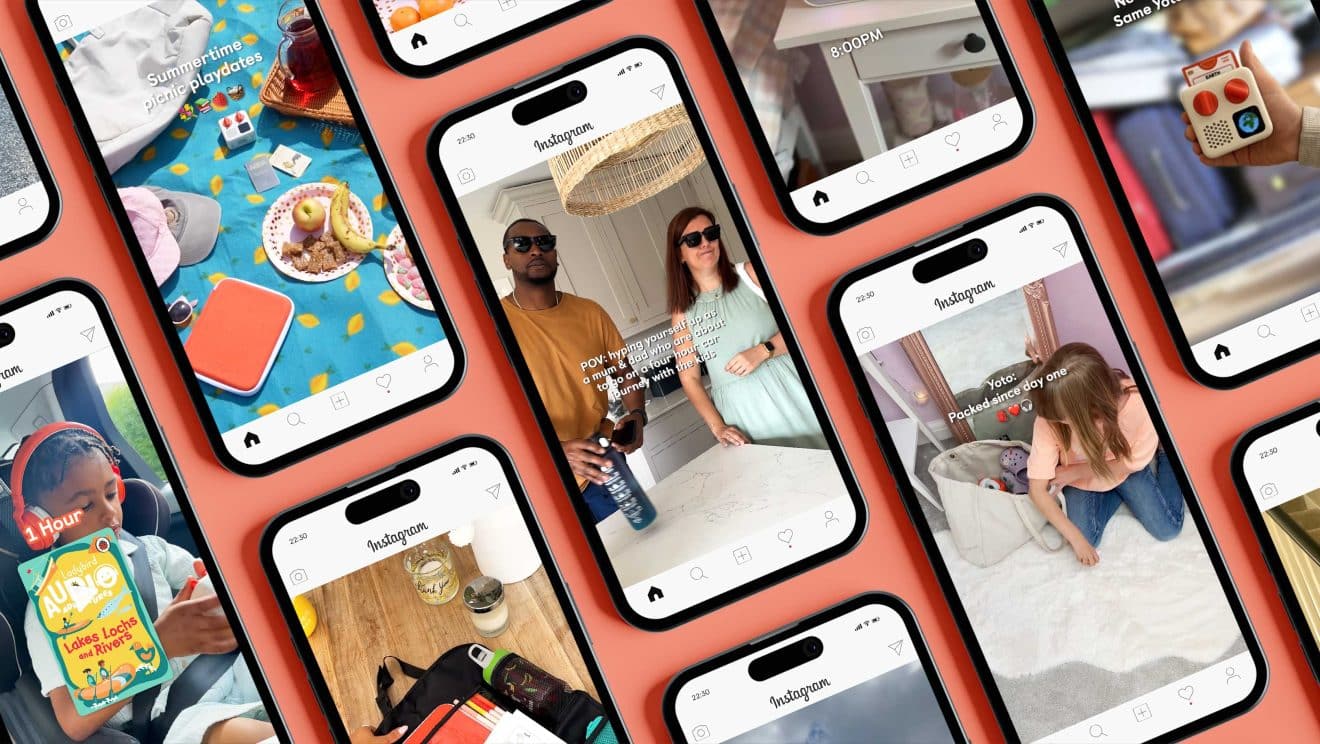 mock up of lots of Yoto social posts