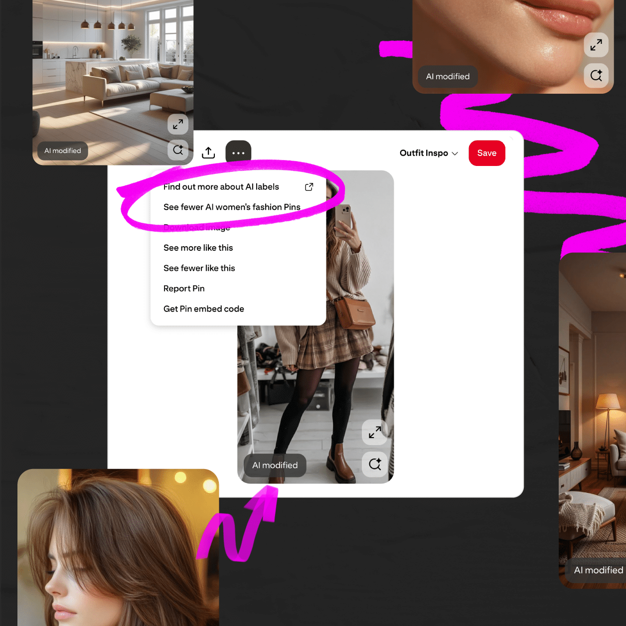 Image showing Pinterest's new AI tools