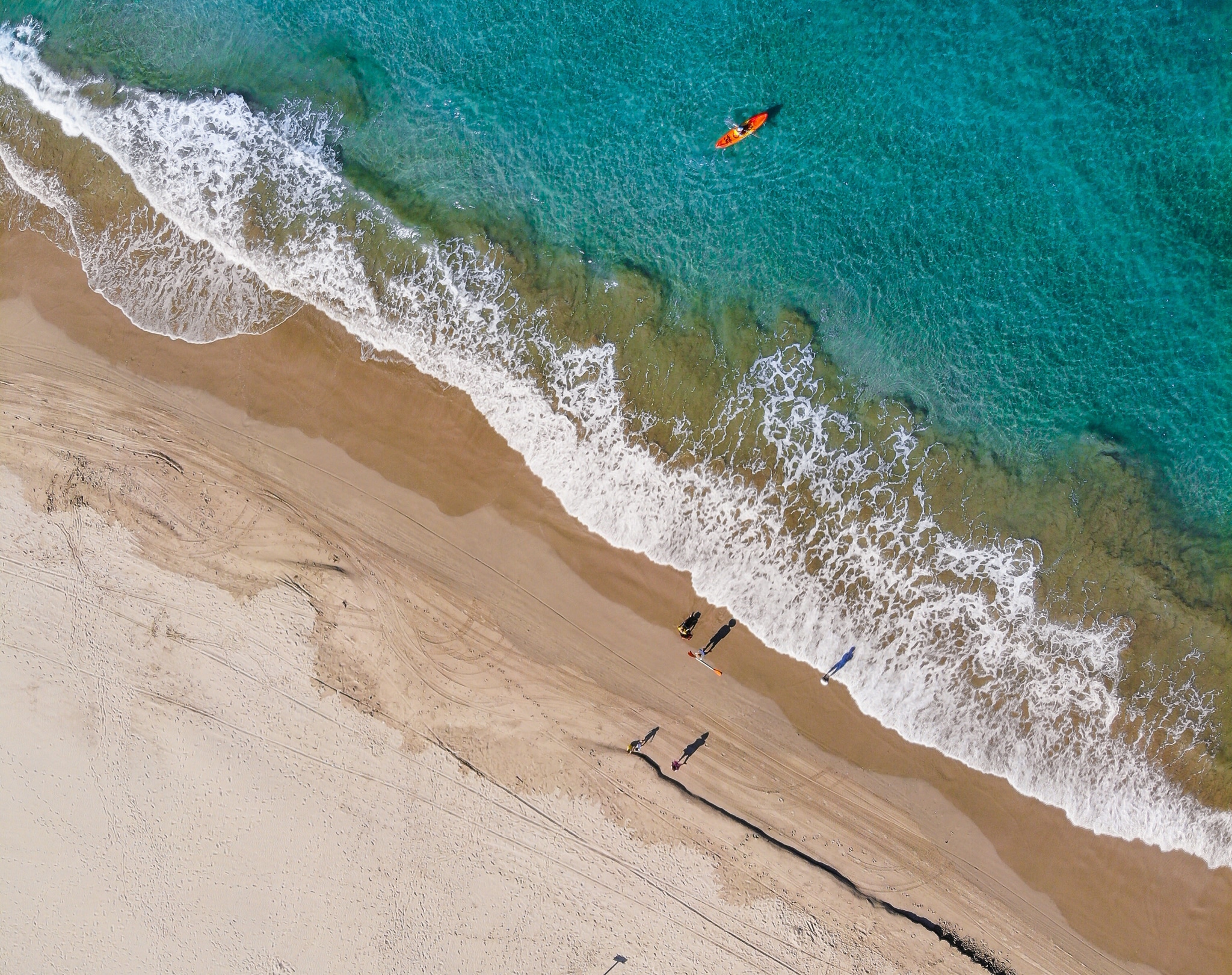 Arial view of beach