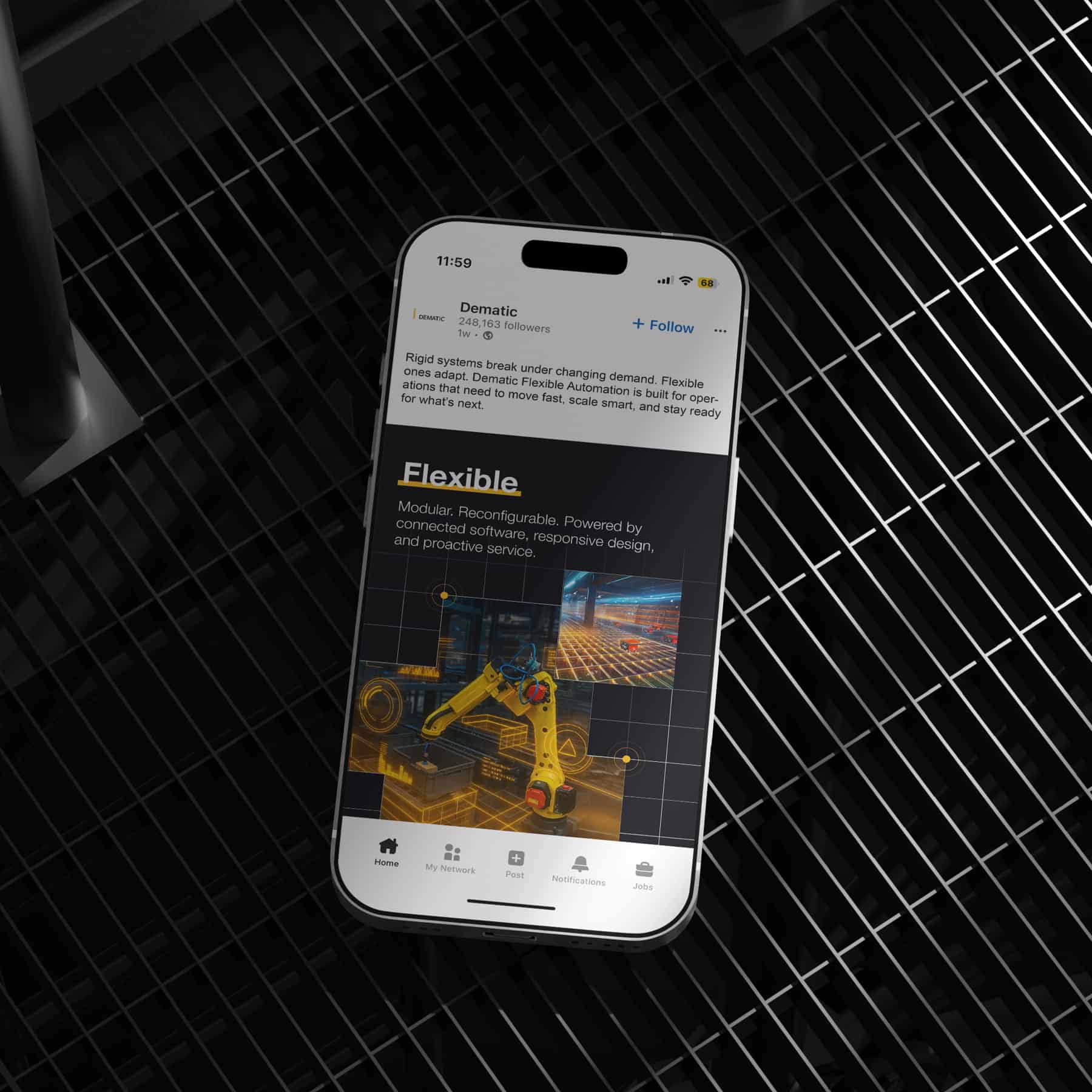 Campaign mocked up on phone screen