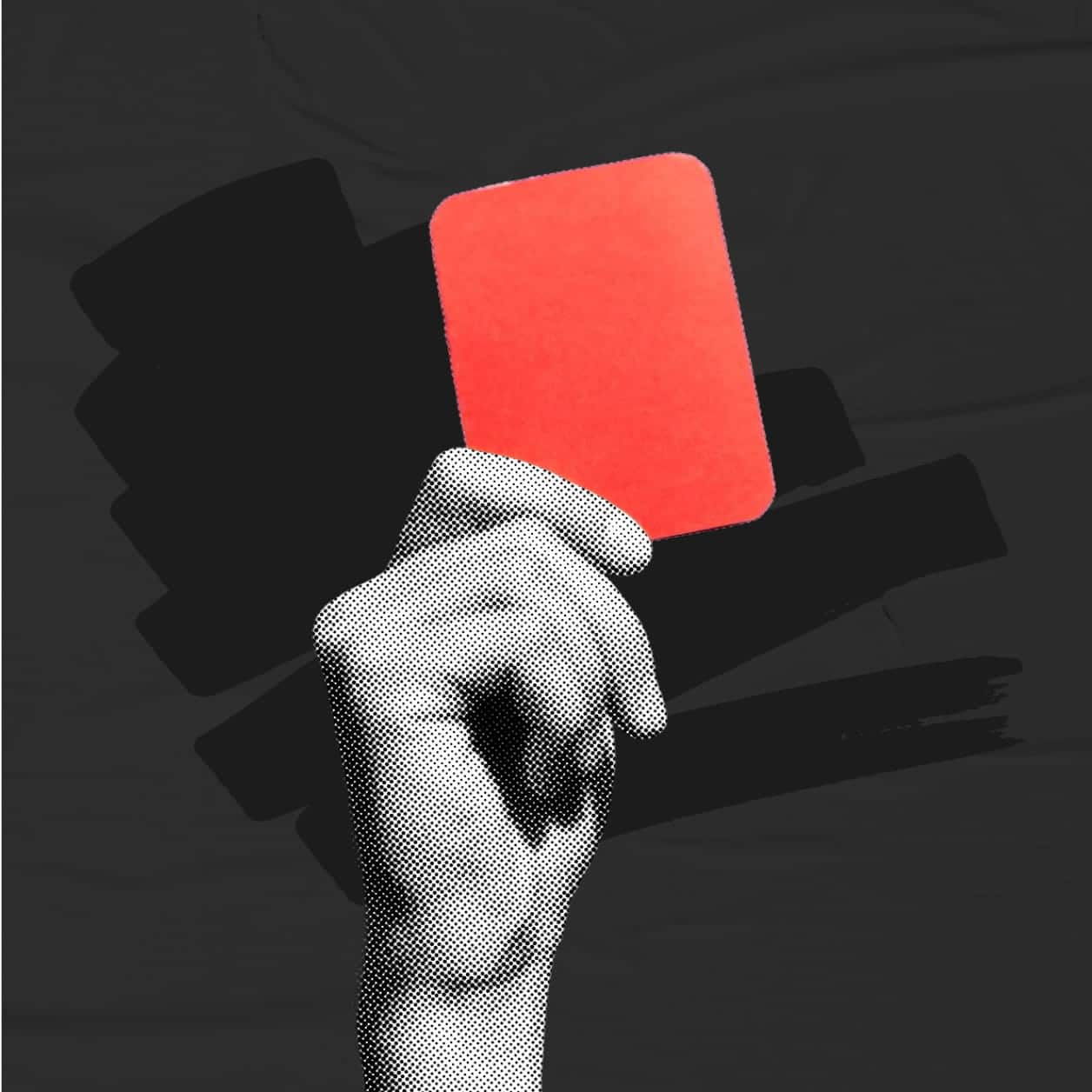 red card being shown